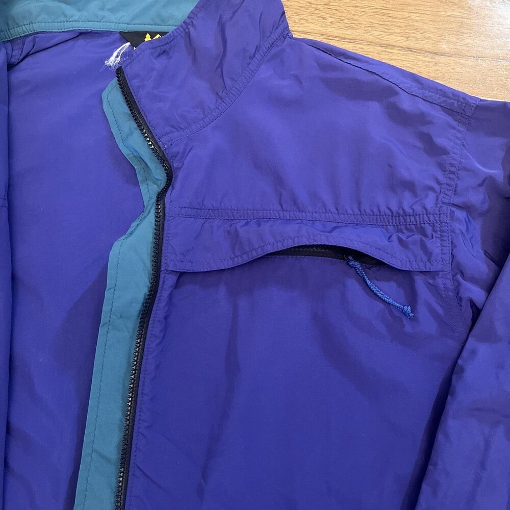 Vintage REI 1990s Versatech Windbreaker Jacket USA Made Classic Purple & Teal - Picture 10 of 14